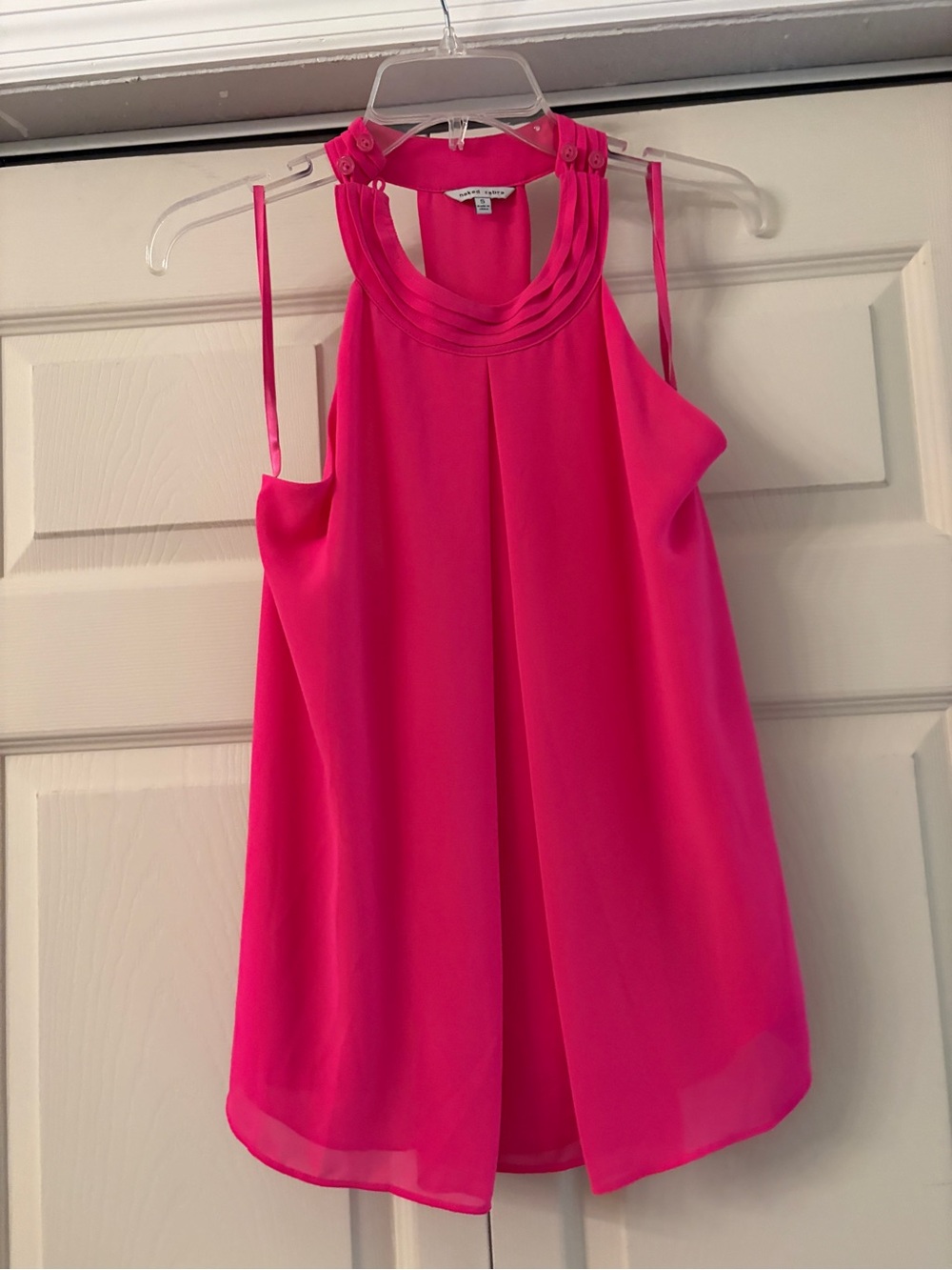 Worthington hot Pink Halter Neck Sleeveless Blouse
